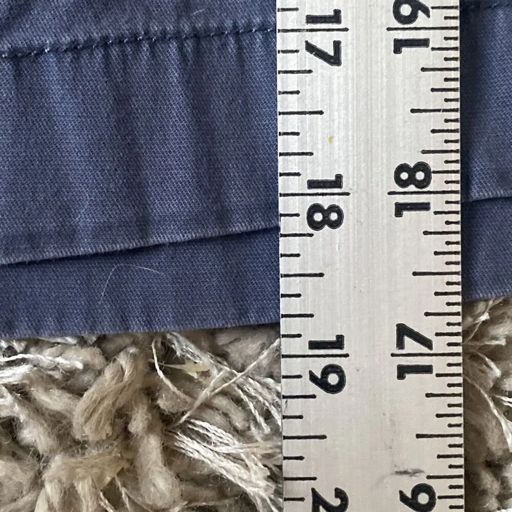 Faherty Chino Shorts Blue Organic Cotton/Tencel Bermuda Shorts Mem's Sz 33